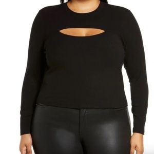 Open Edit long sleeve top with cutout